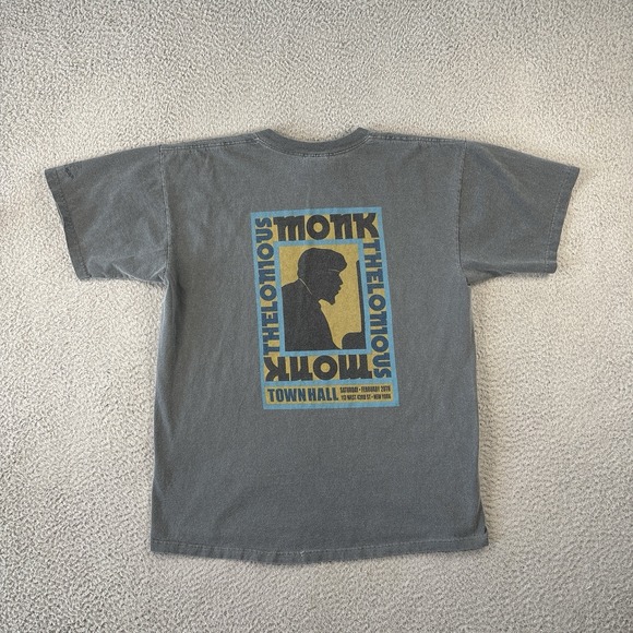 Vintage‎ Thelonious Monk Town Hall Shirt Mens Medium Double Sided Jazz